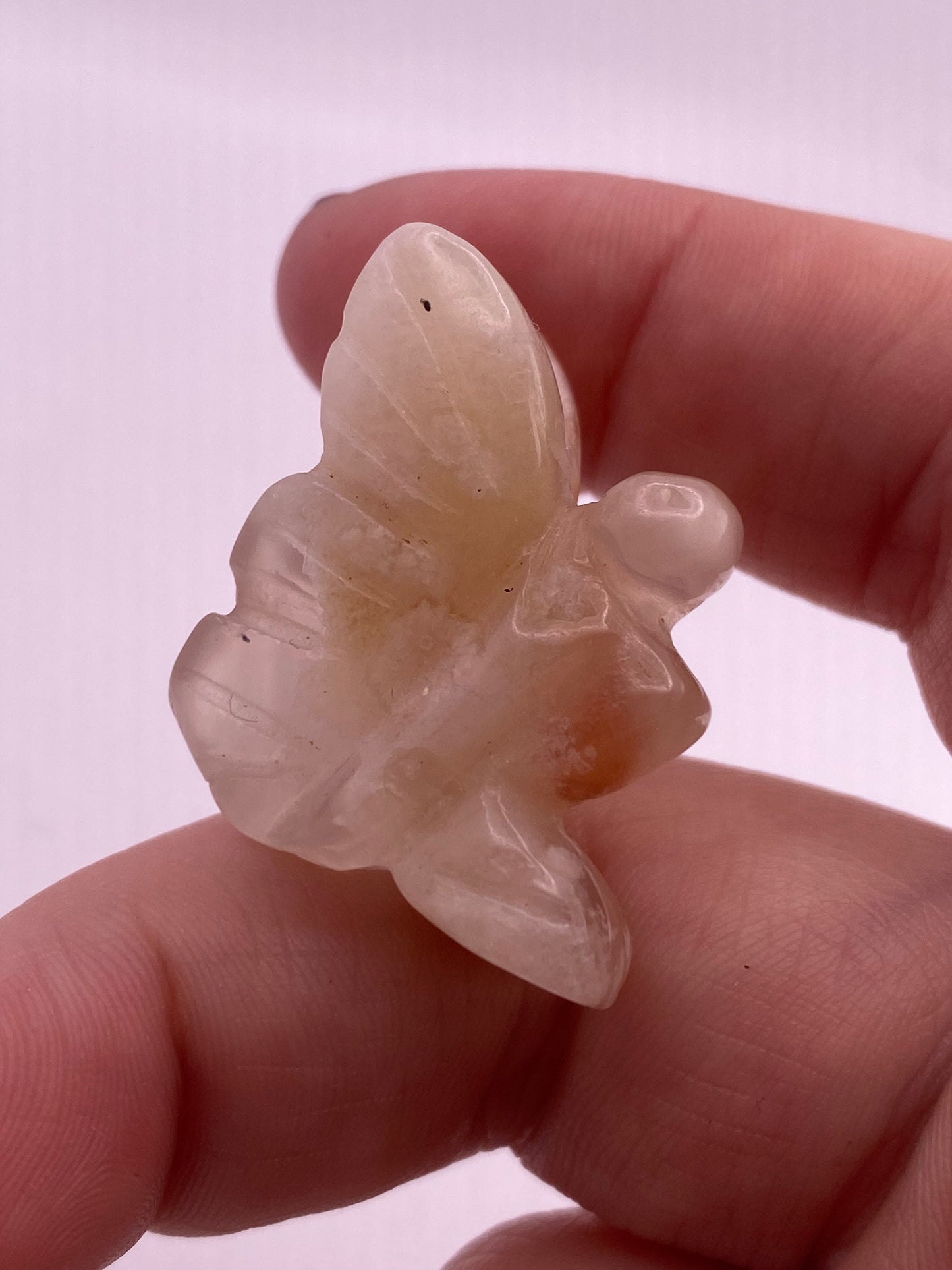 Flower agate fairy carving