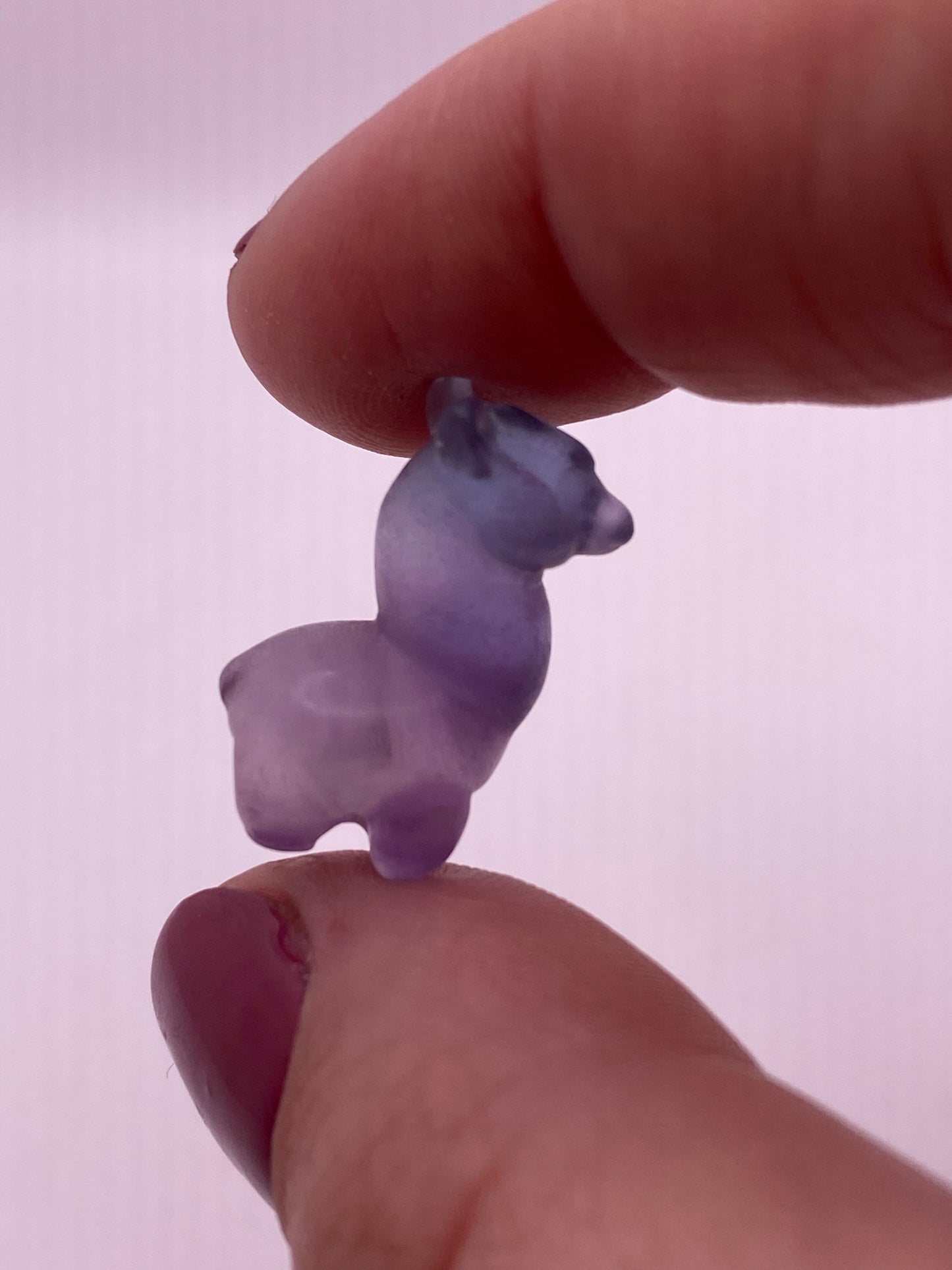 Fluorite lama carving