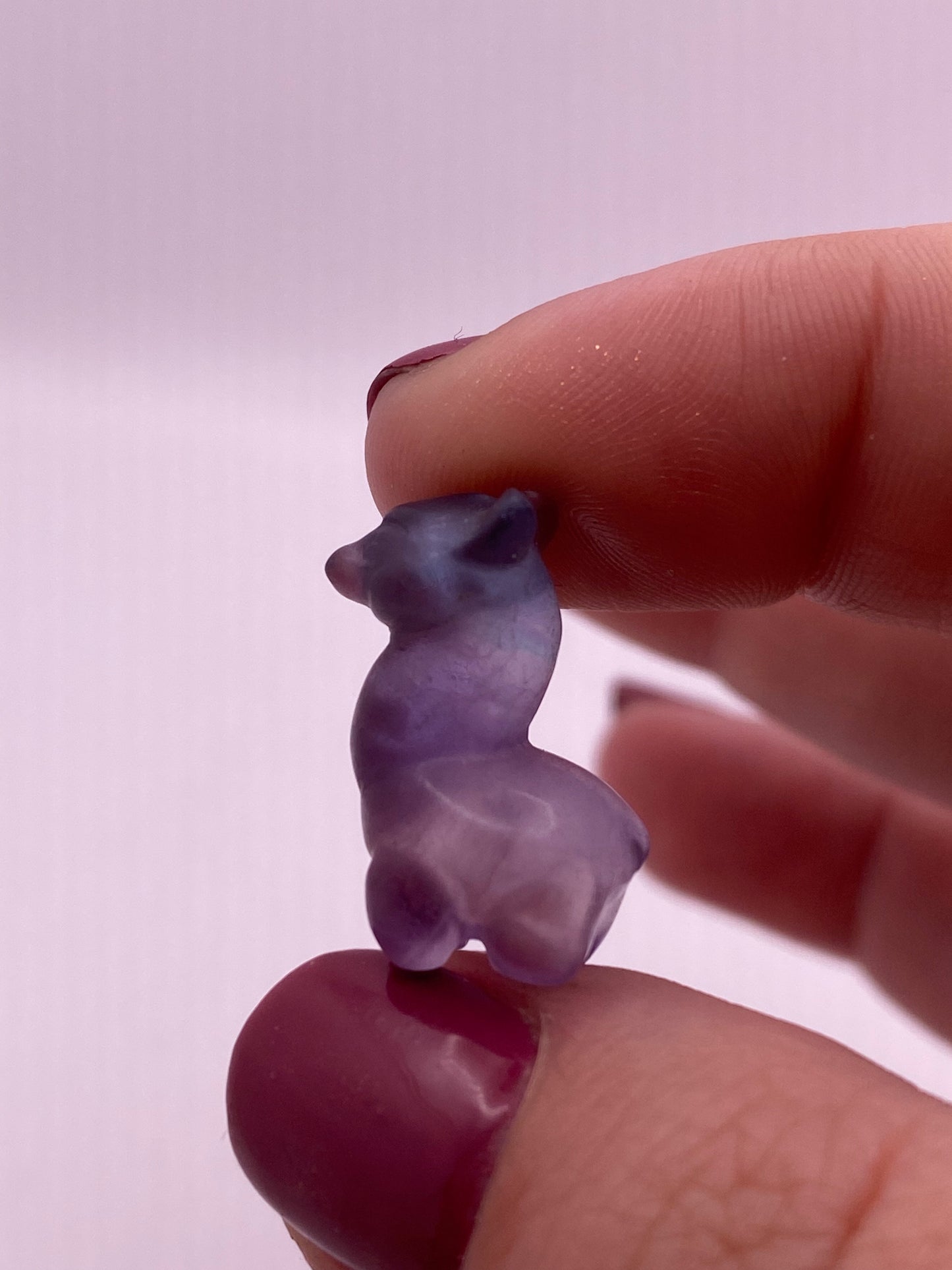 Fluorite lama carving