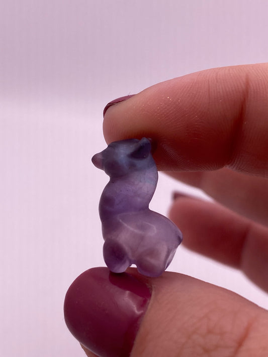 Fluorite lama carving