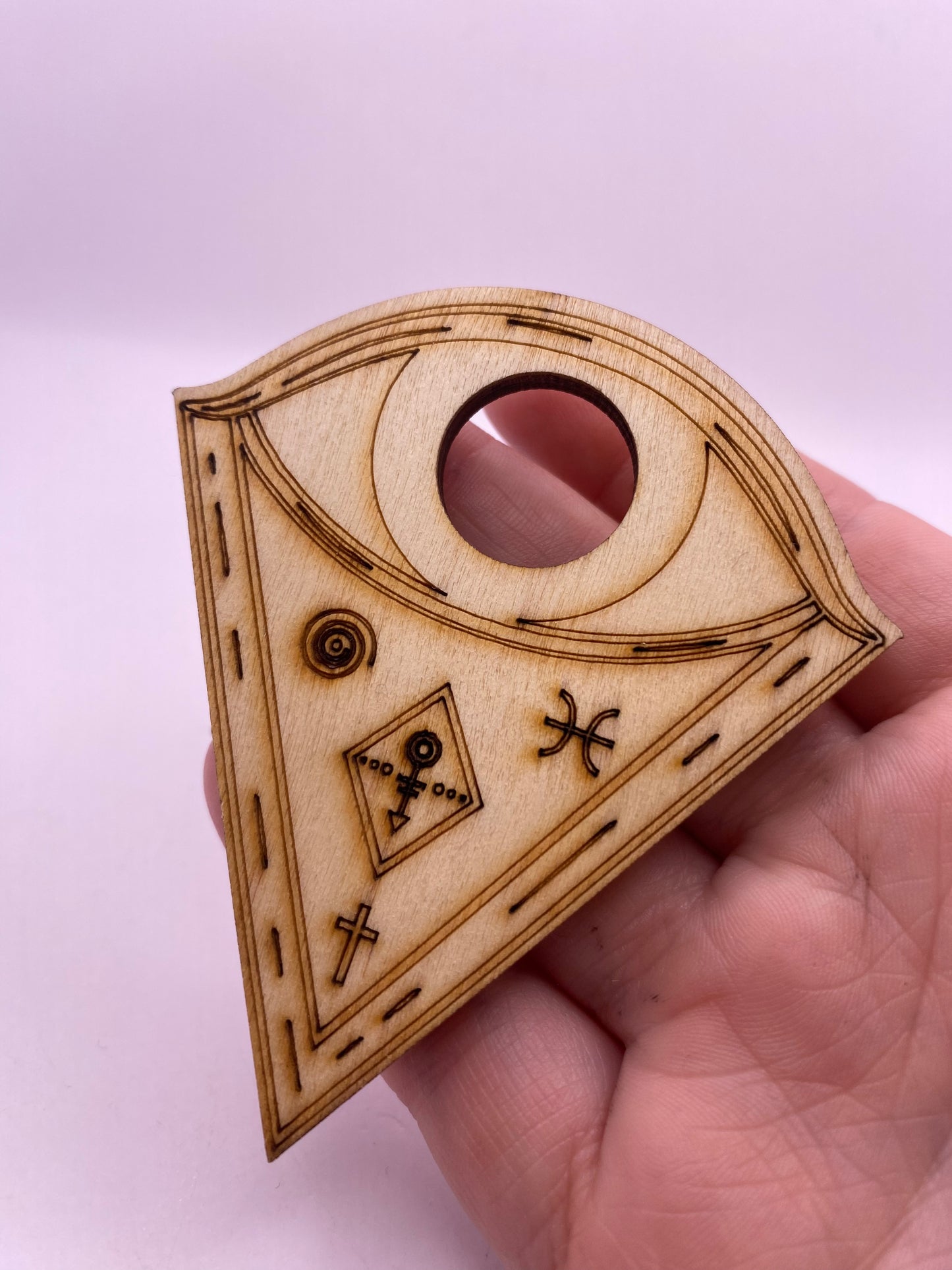 Runic wooden sphere holder