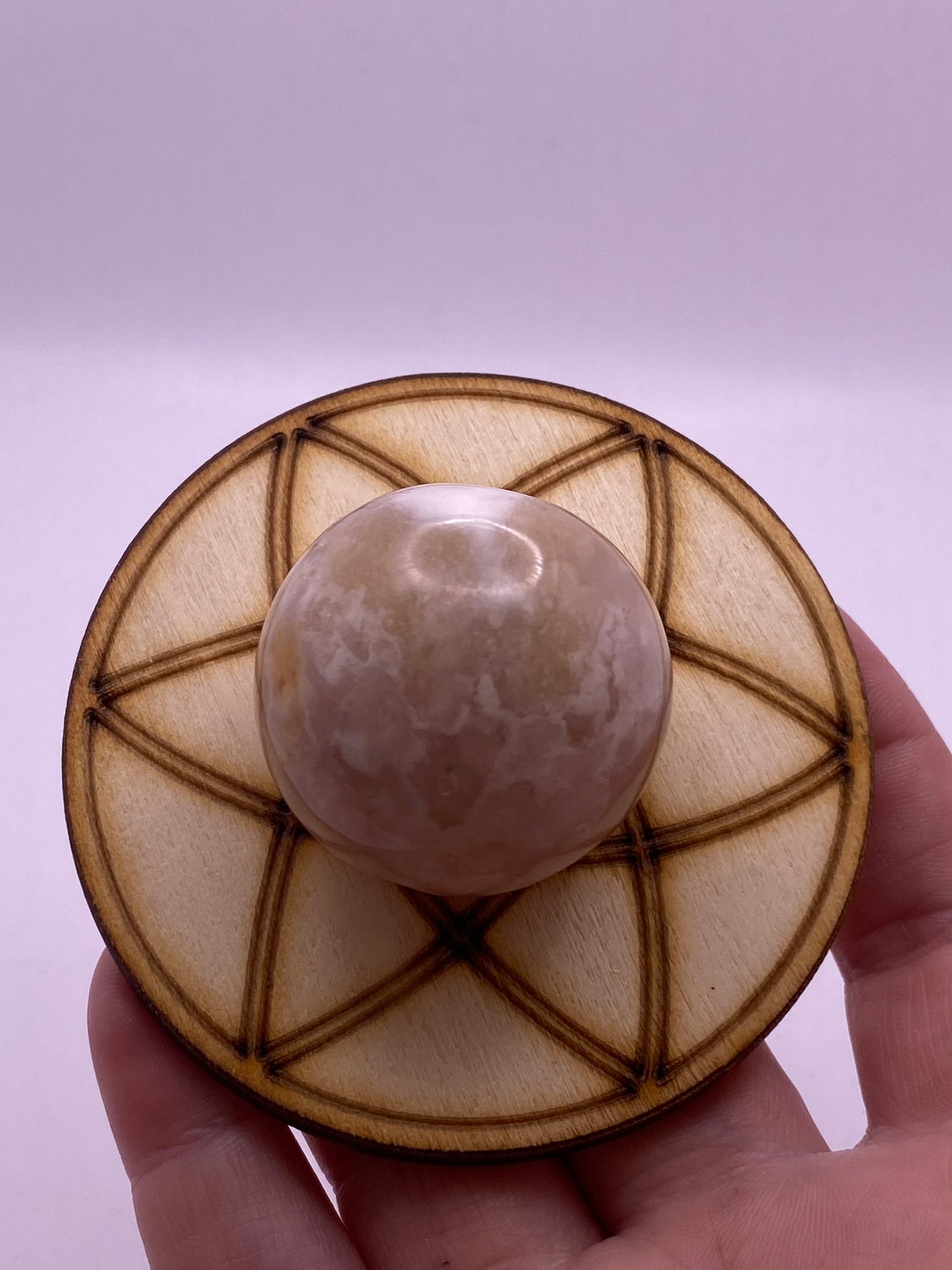 Chakra wooden sphere holder