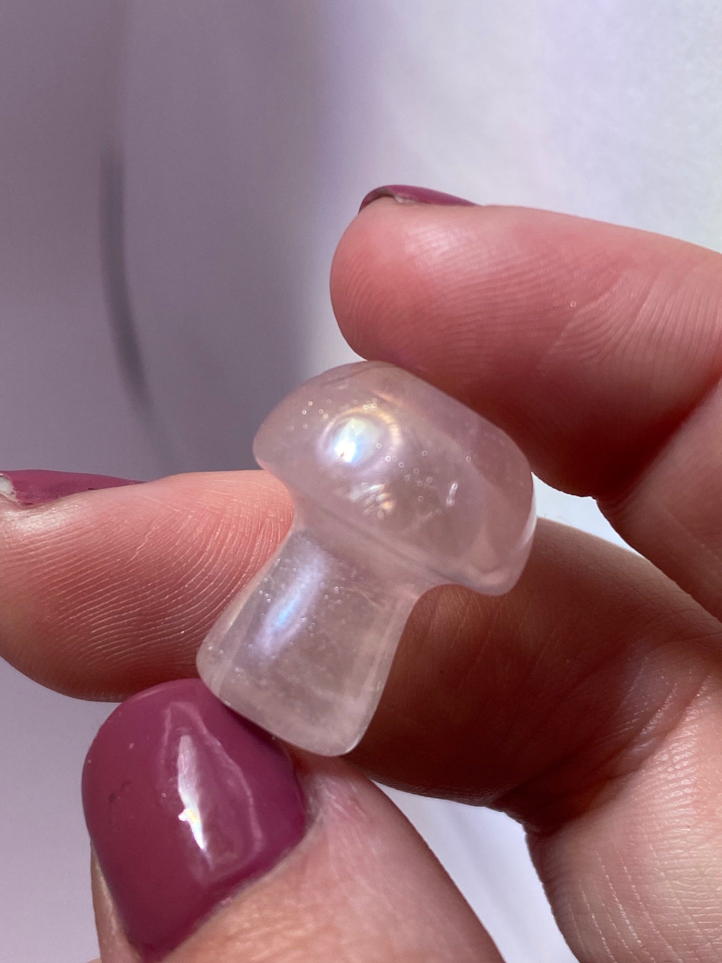 Aura Rose Quartz Mushroom