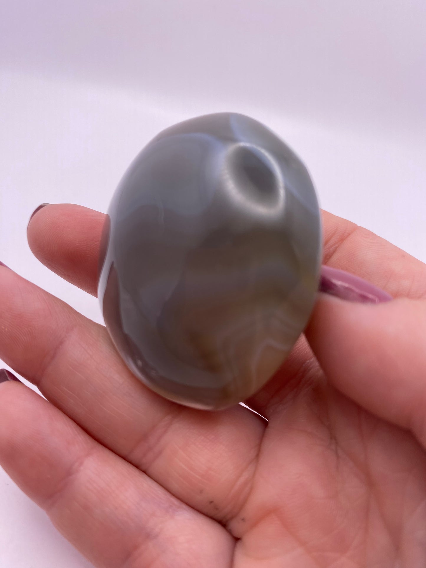 Orca Agate Palm Stone