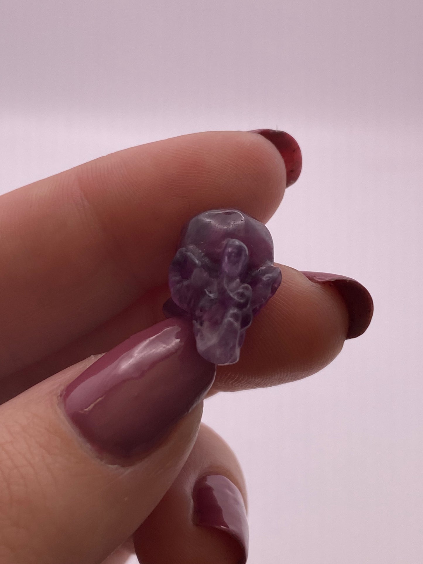 Fluorite elephant carving