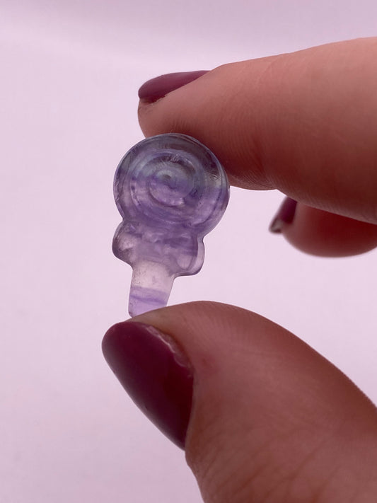 Fluorite Lollypop carving