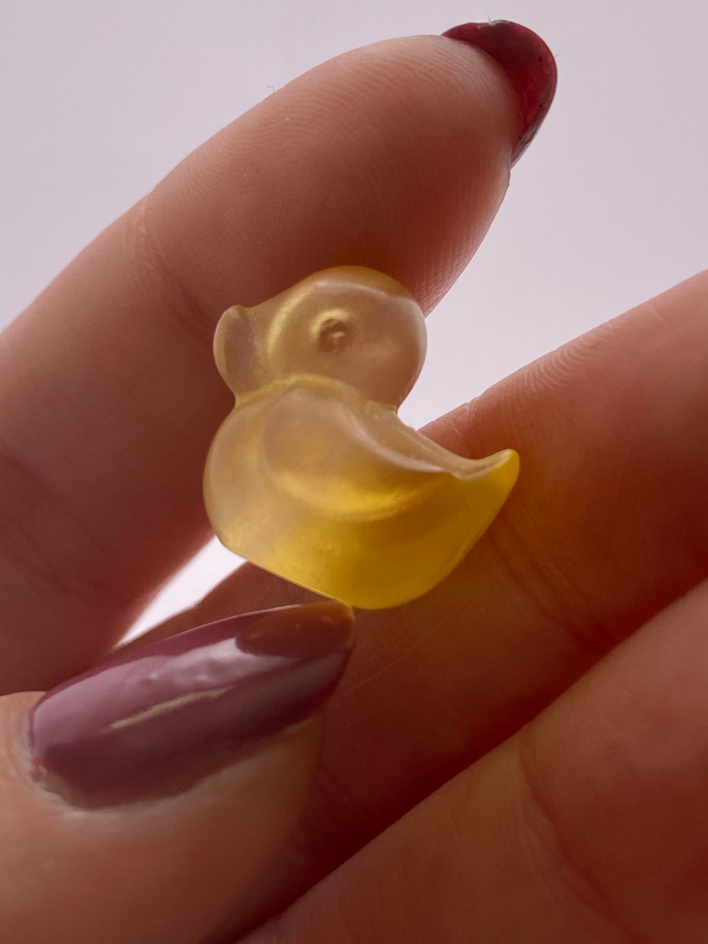 Fluorite duck carving