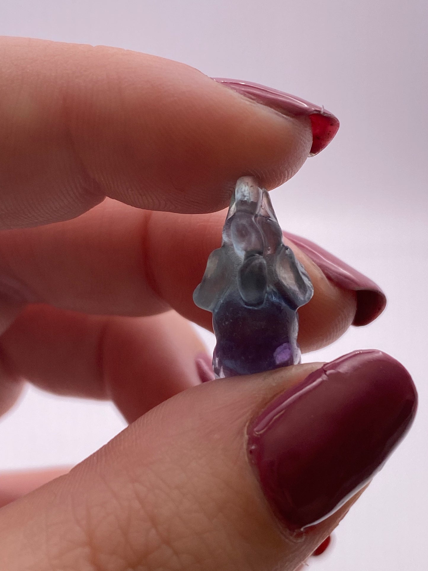 Fluorite elephant carving