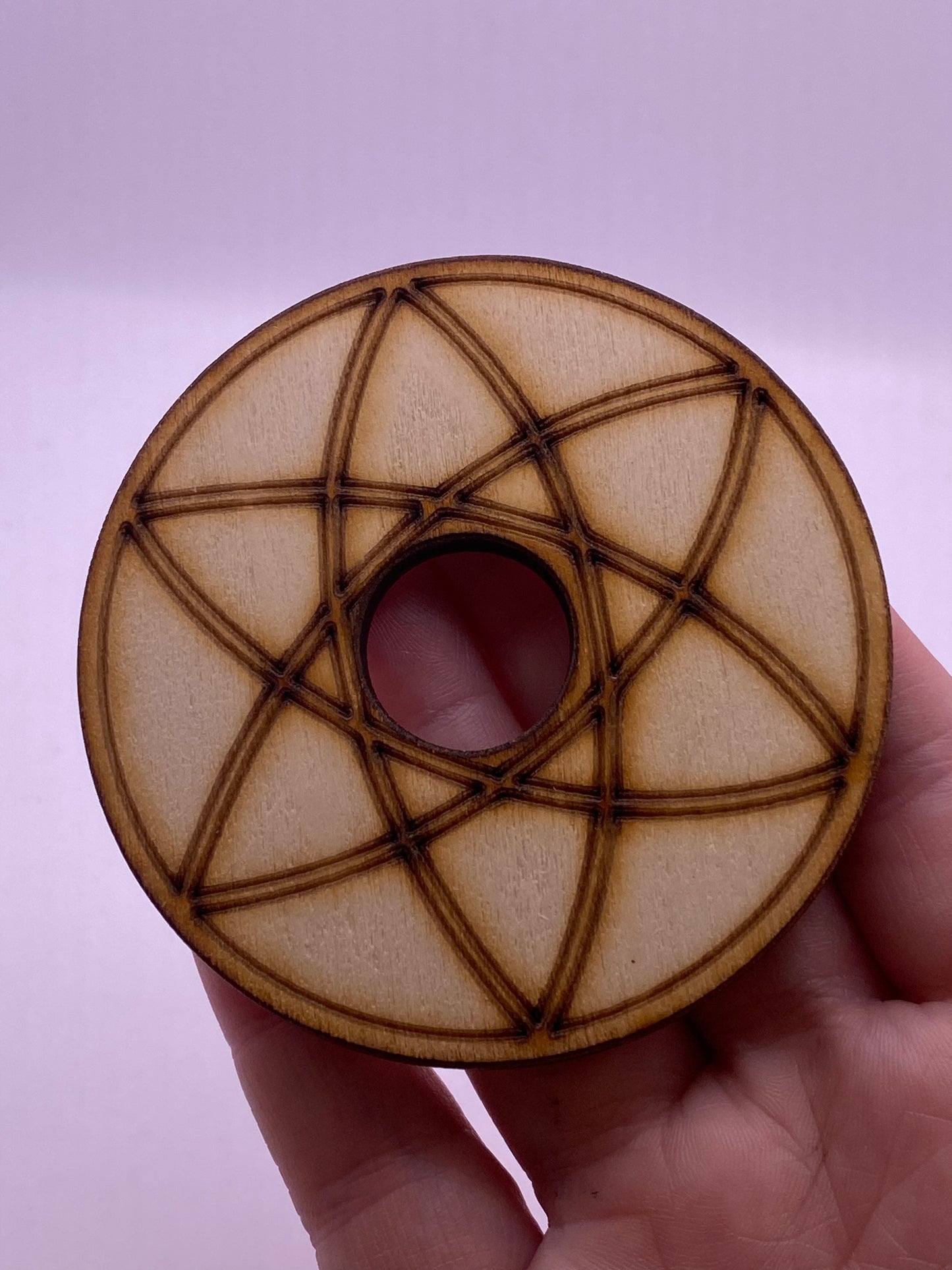 Chakra wooden sphere holder