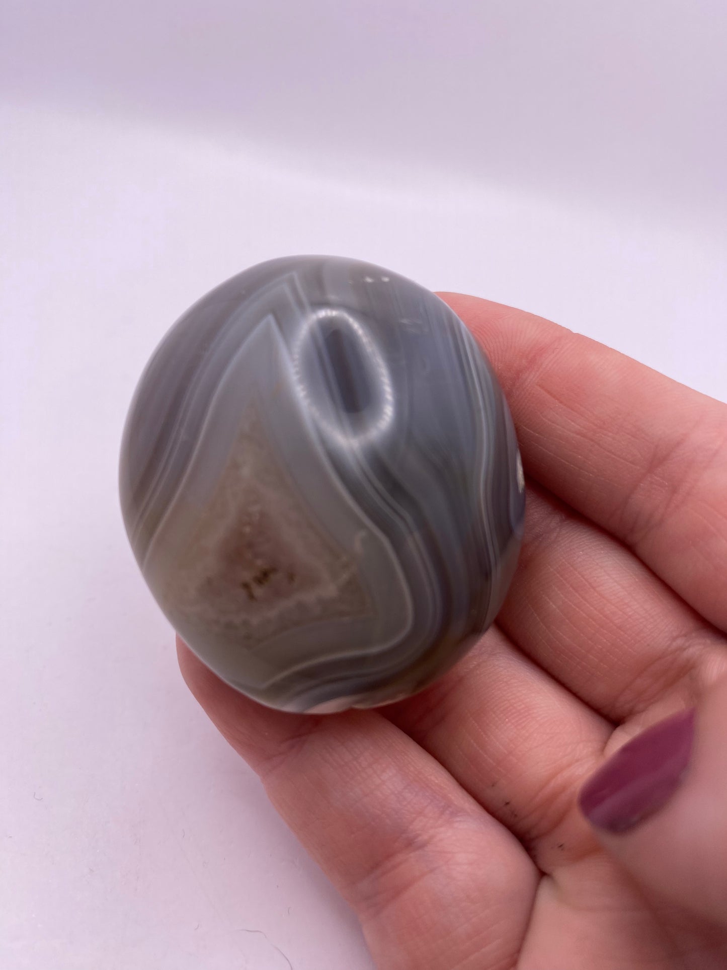 Orca Agate Palm Stone