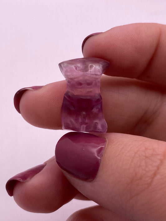 Fluorite male body carving