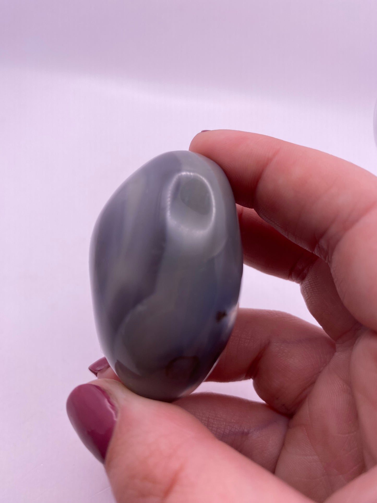 Orca agate palm stone