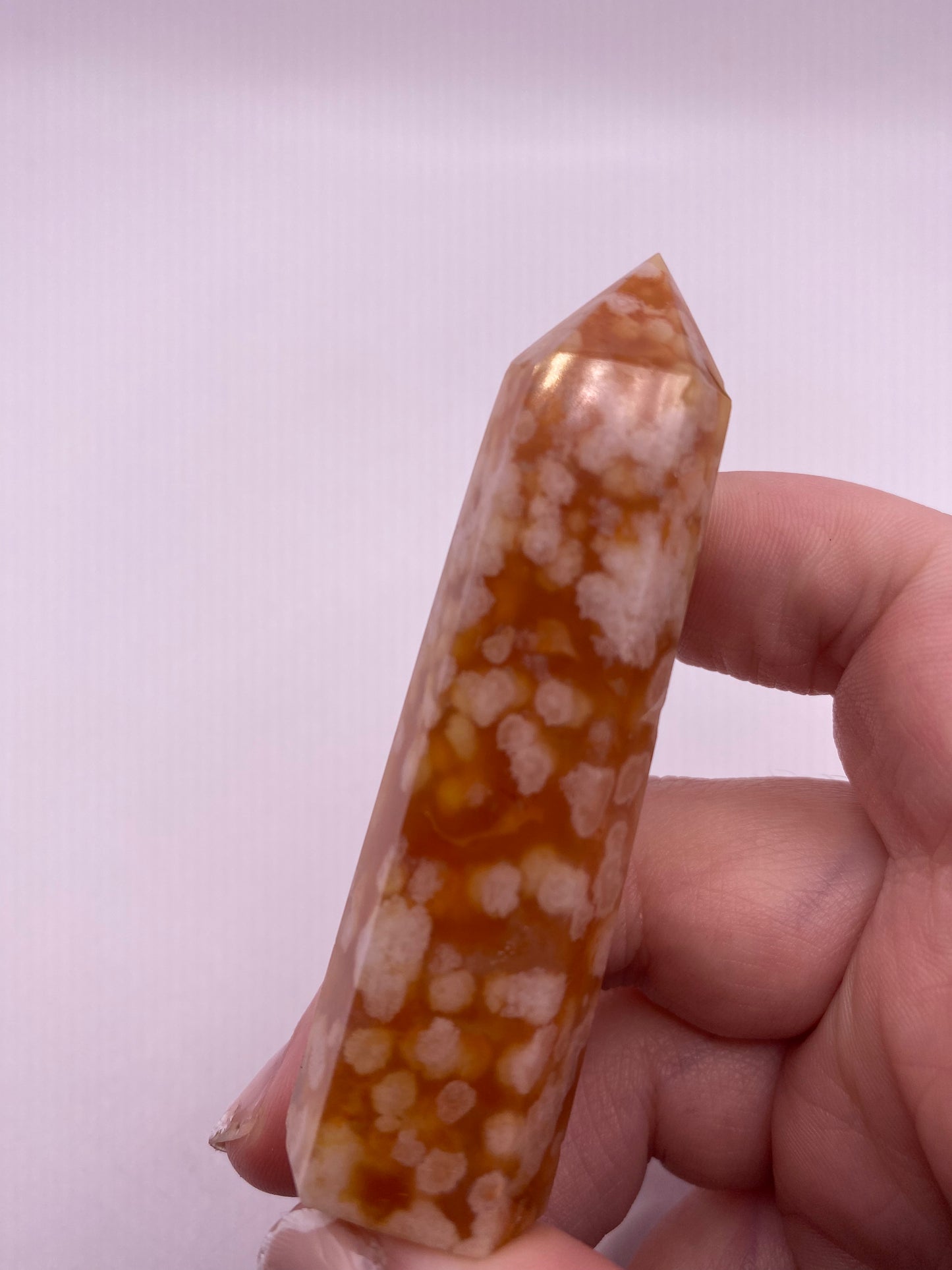 Carnelian and Flower Agate Hybrid Tower