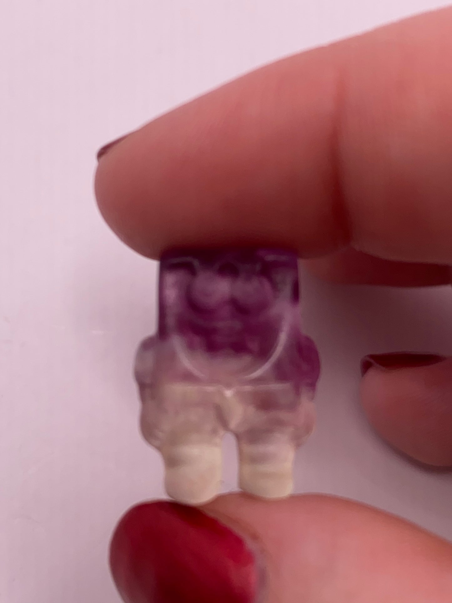 Mini fluorite SpongeBob carving