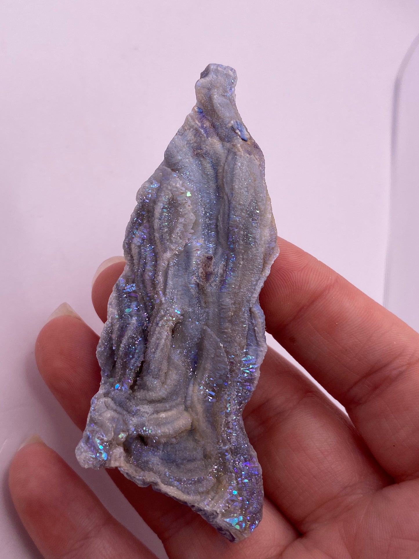 Aura chalcedony cluster