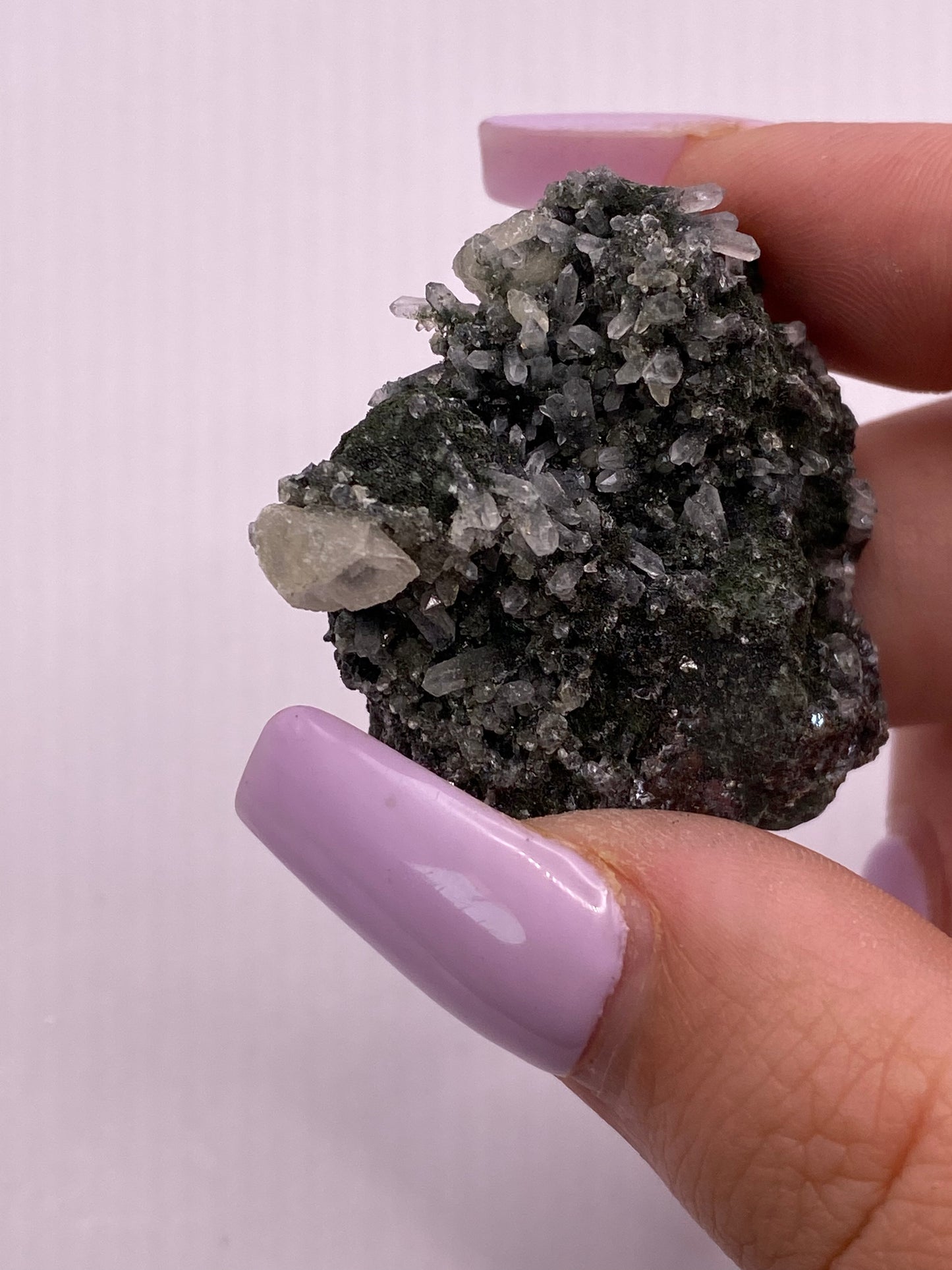 Quartz, Calcite, Epidote, Galena and Pyrite Cluster