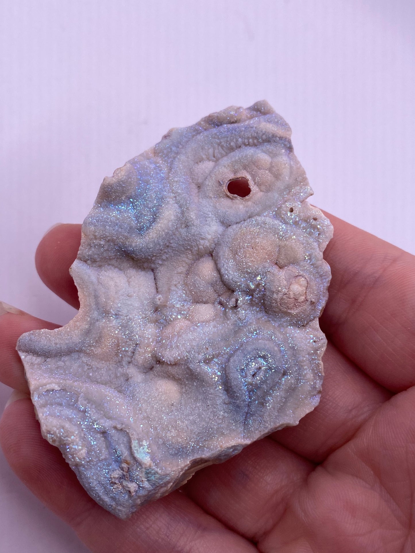 Aura chalcedony cluster