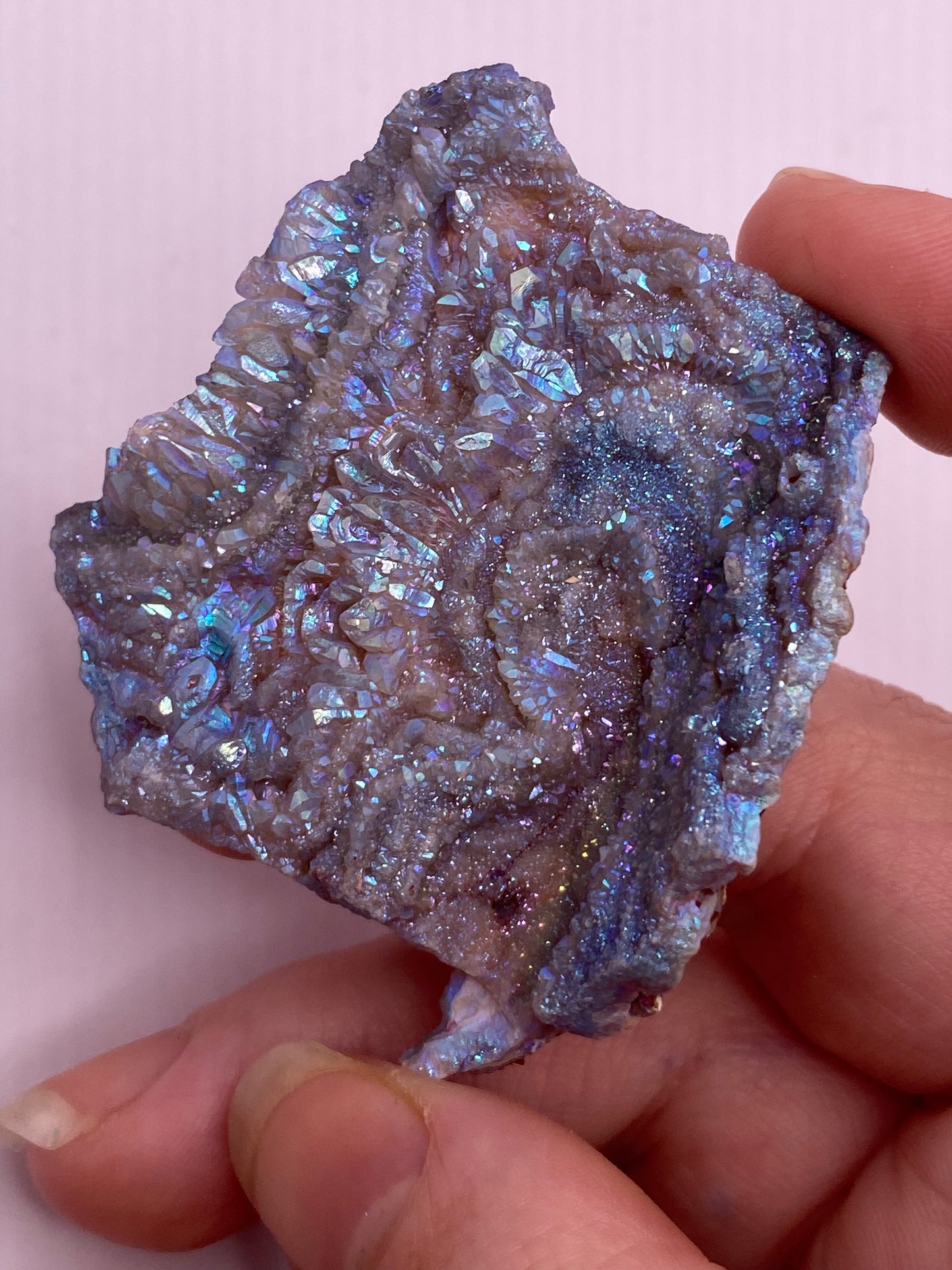 Aura Chalcedony Cluster