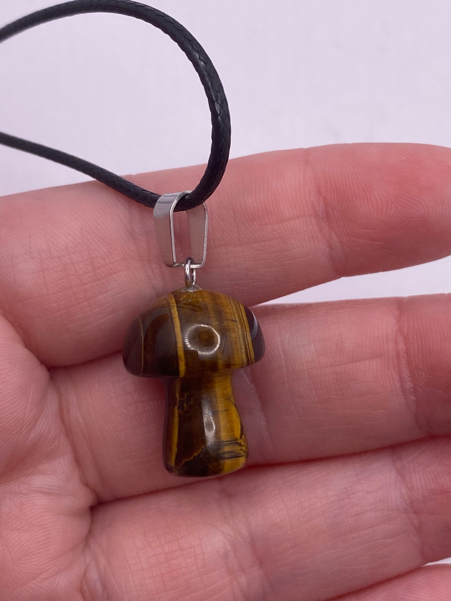 Tigers eye  Mushroom Necklace