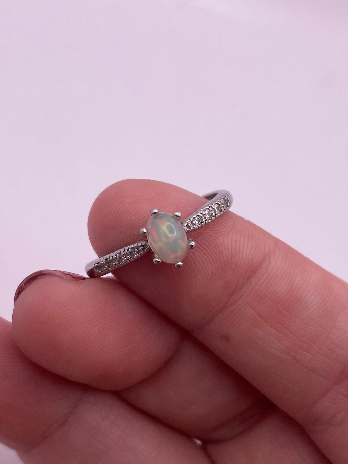 Ethiopian opal adjustable ring