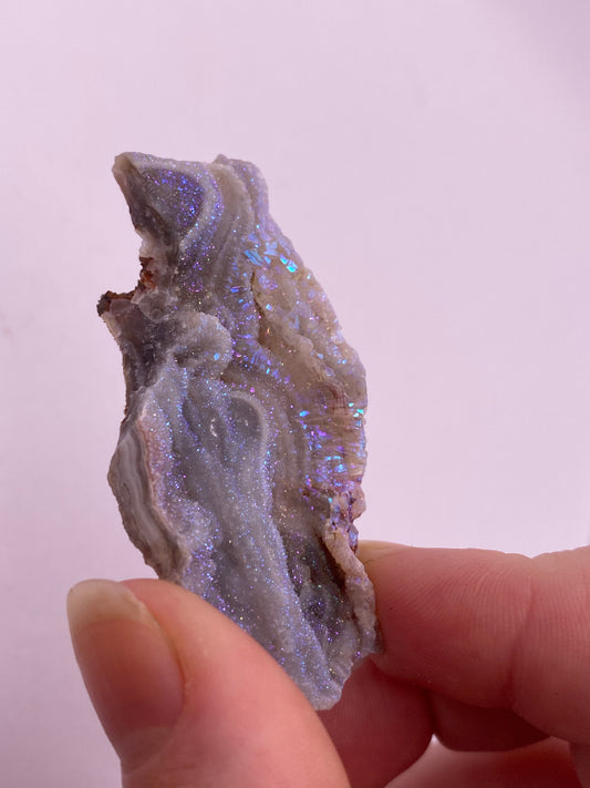 Aura chalcedony cluster