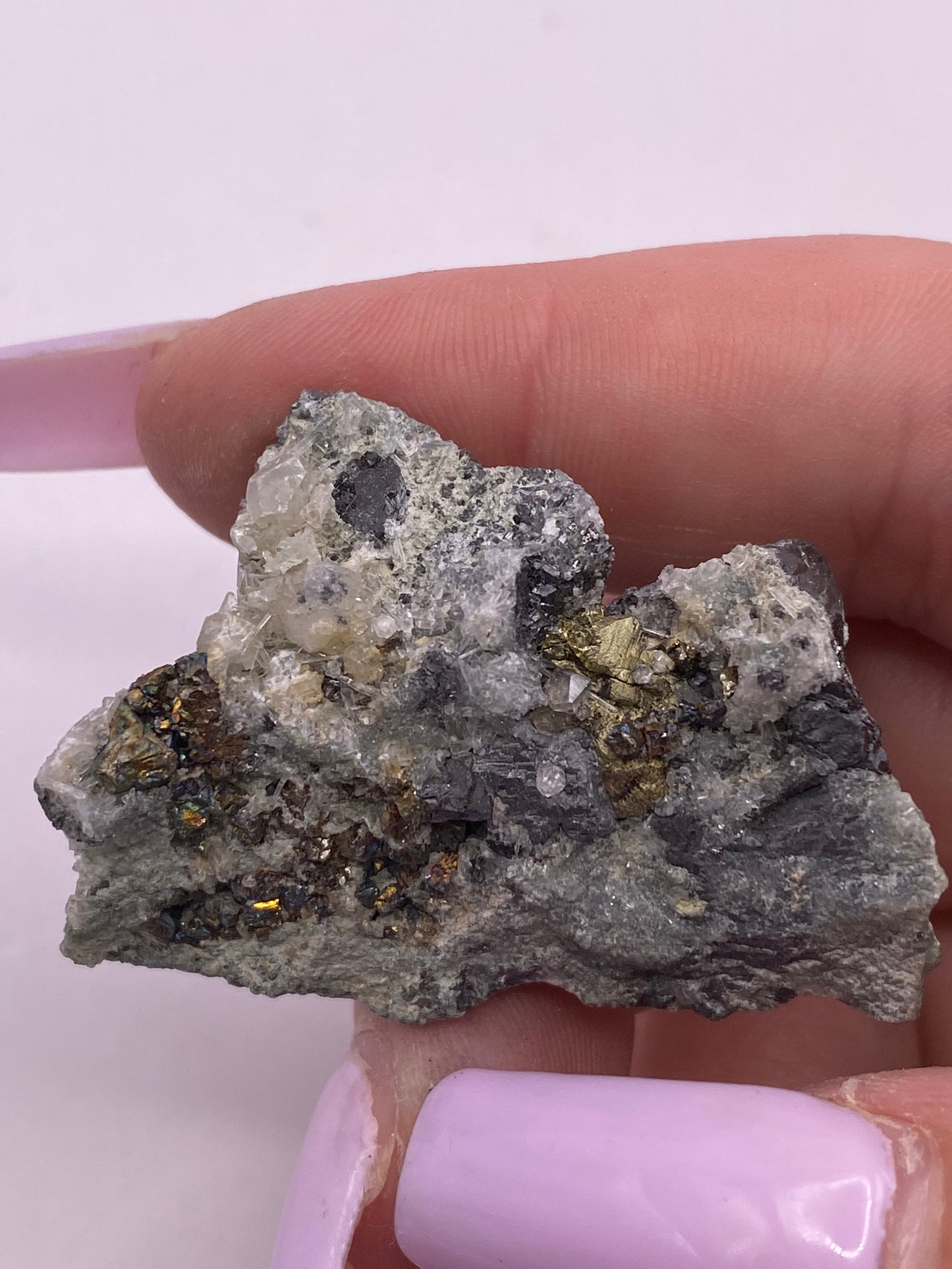 Pyrite, Galena, Calcite and Quartz Specimen