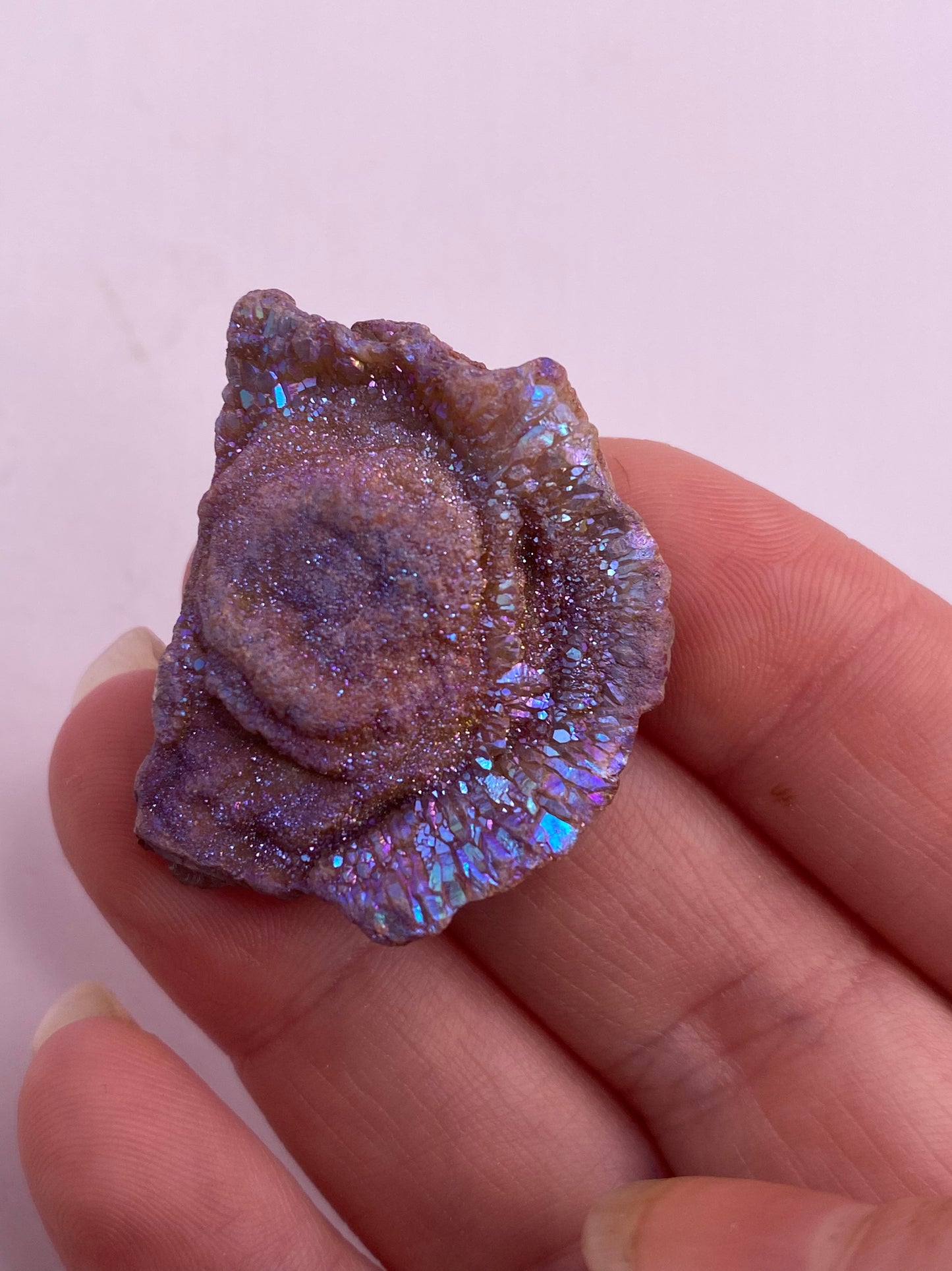 Aura chalcedony cluster