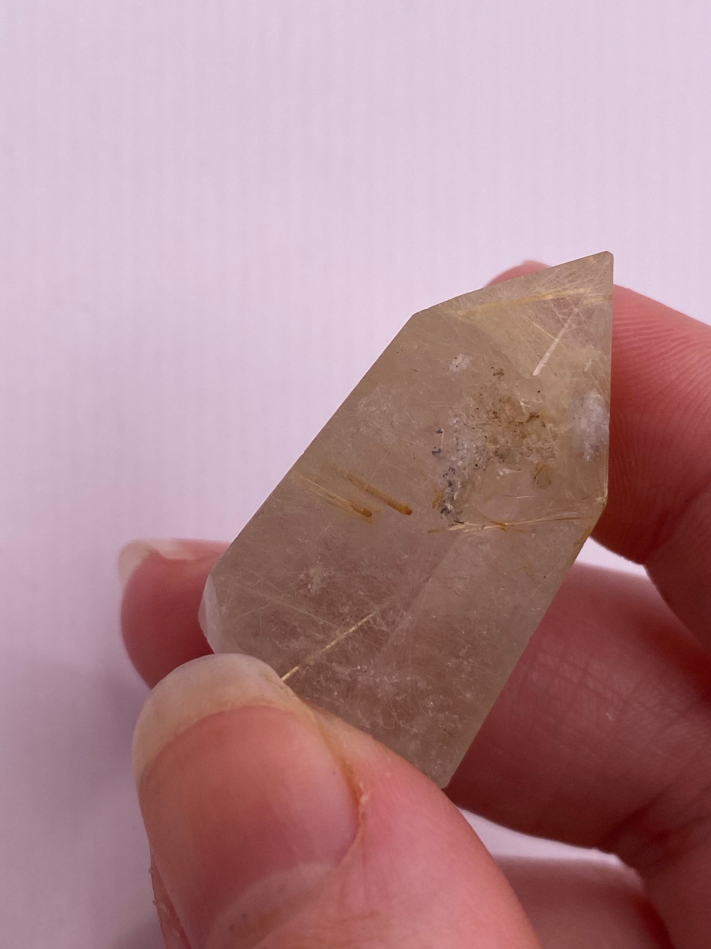 Rare Golden rutile angel hair quartz tower