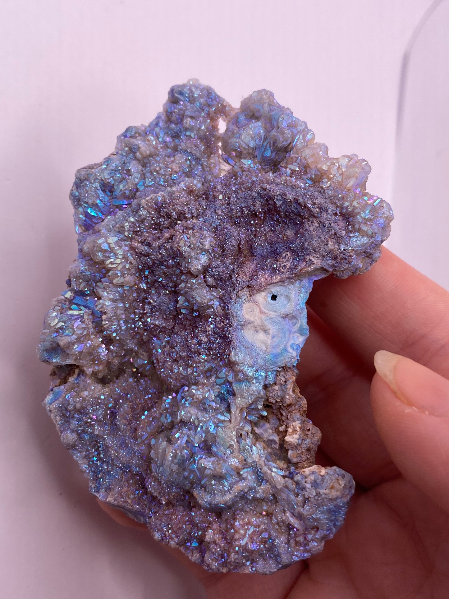 Aura Chalcedony Cluster