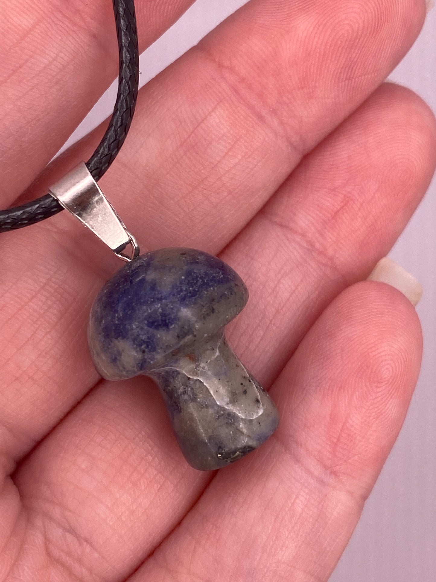 Sodalite  Mushroom Necklace