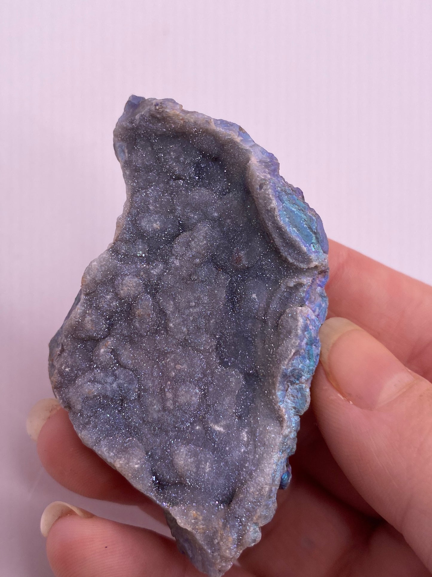 Aura chalcedony cluster