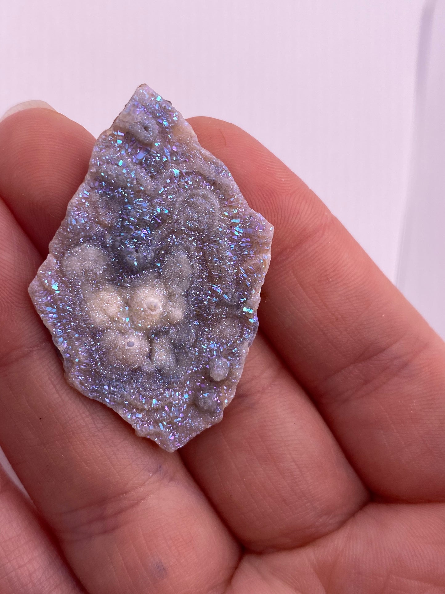 Aura chalcedony cluster