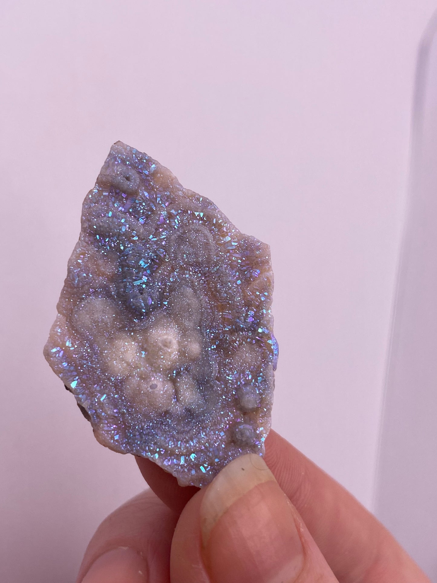 Aura chalcedony cluster