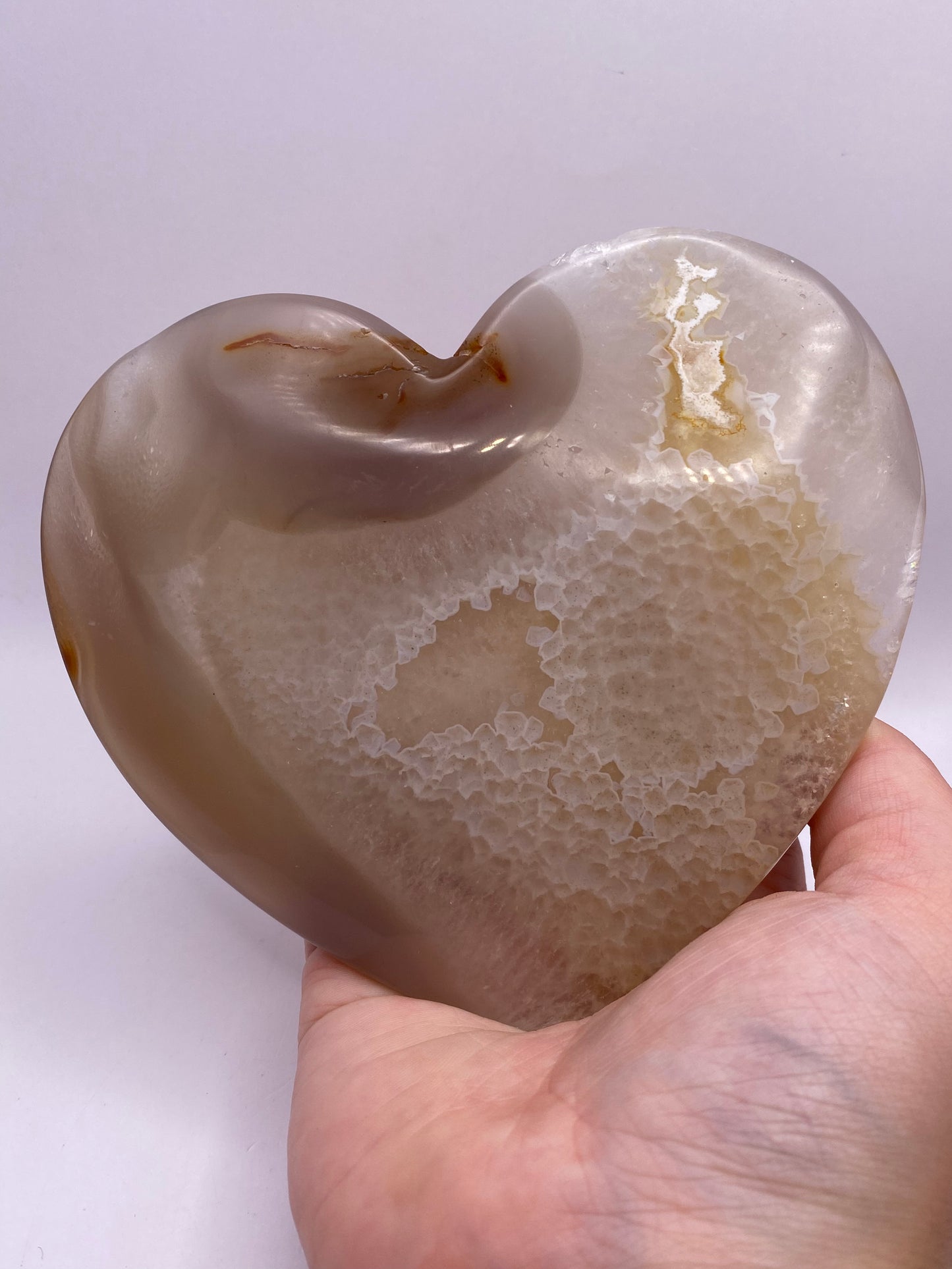 Druzey Agate Statement Heart