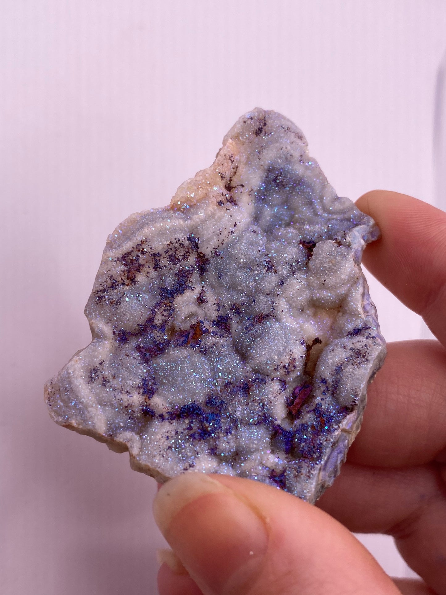 Aura chalcedony cluster