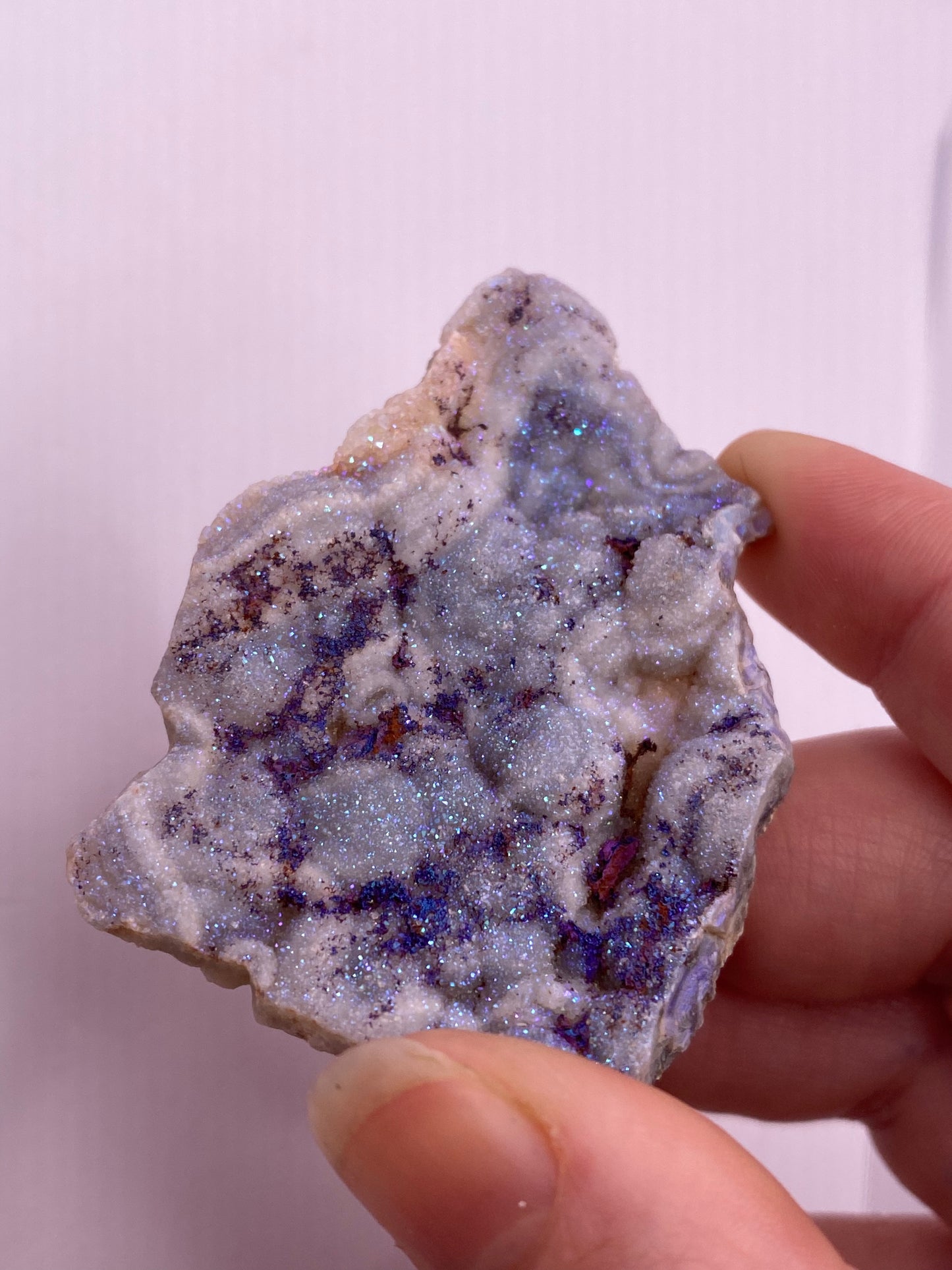 Aura chalcedony cluster