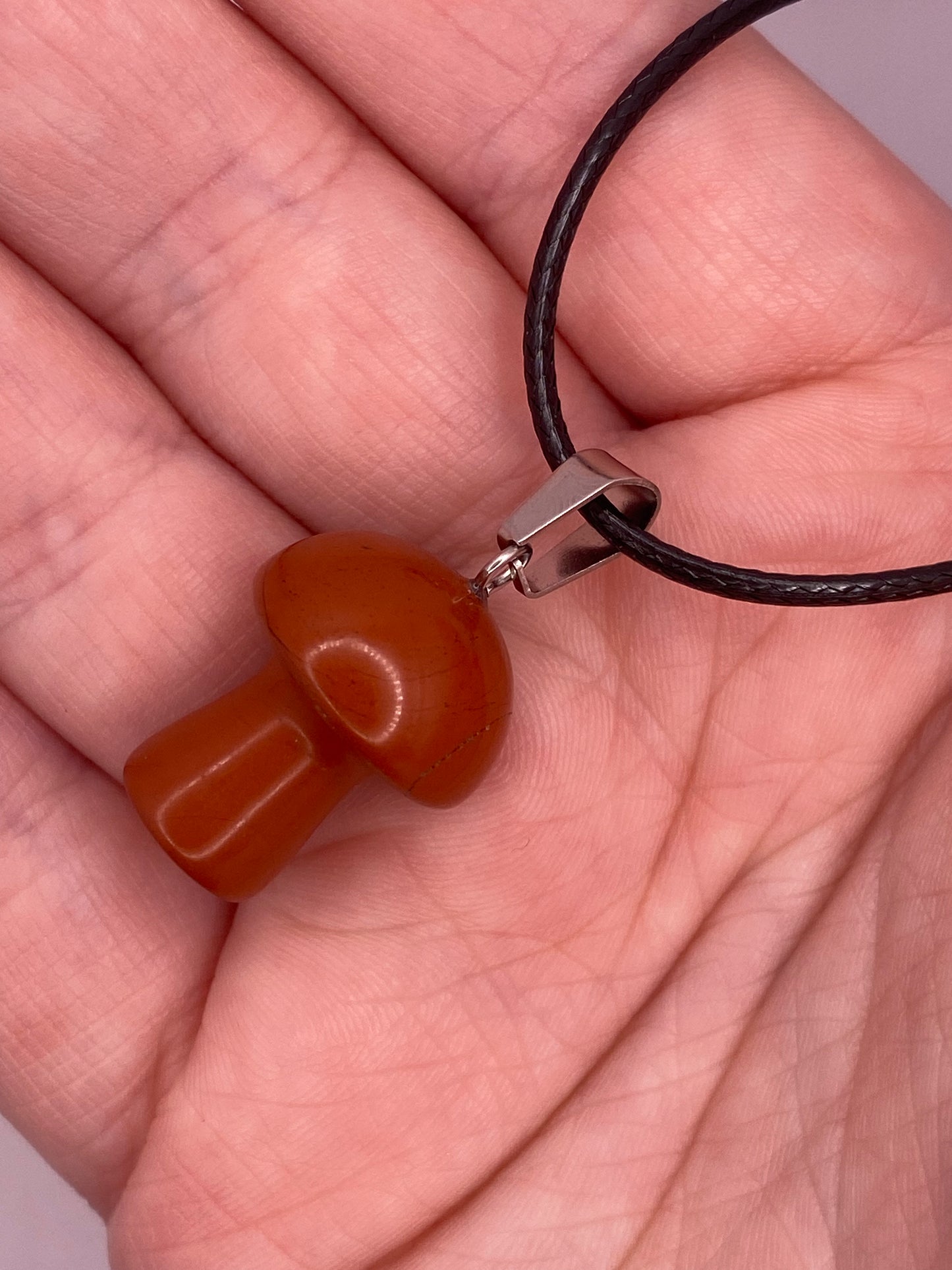 Red Jasper Mushroom Necklace