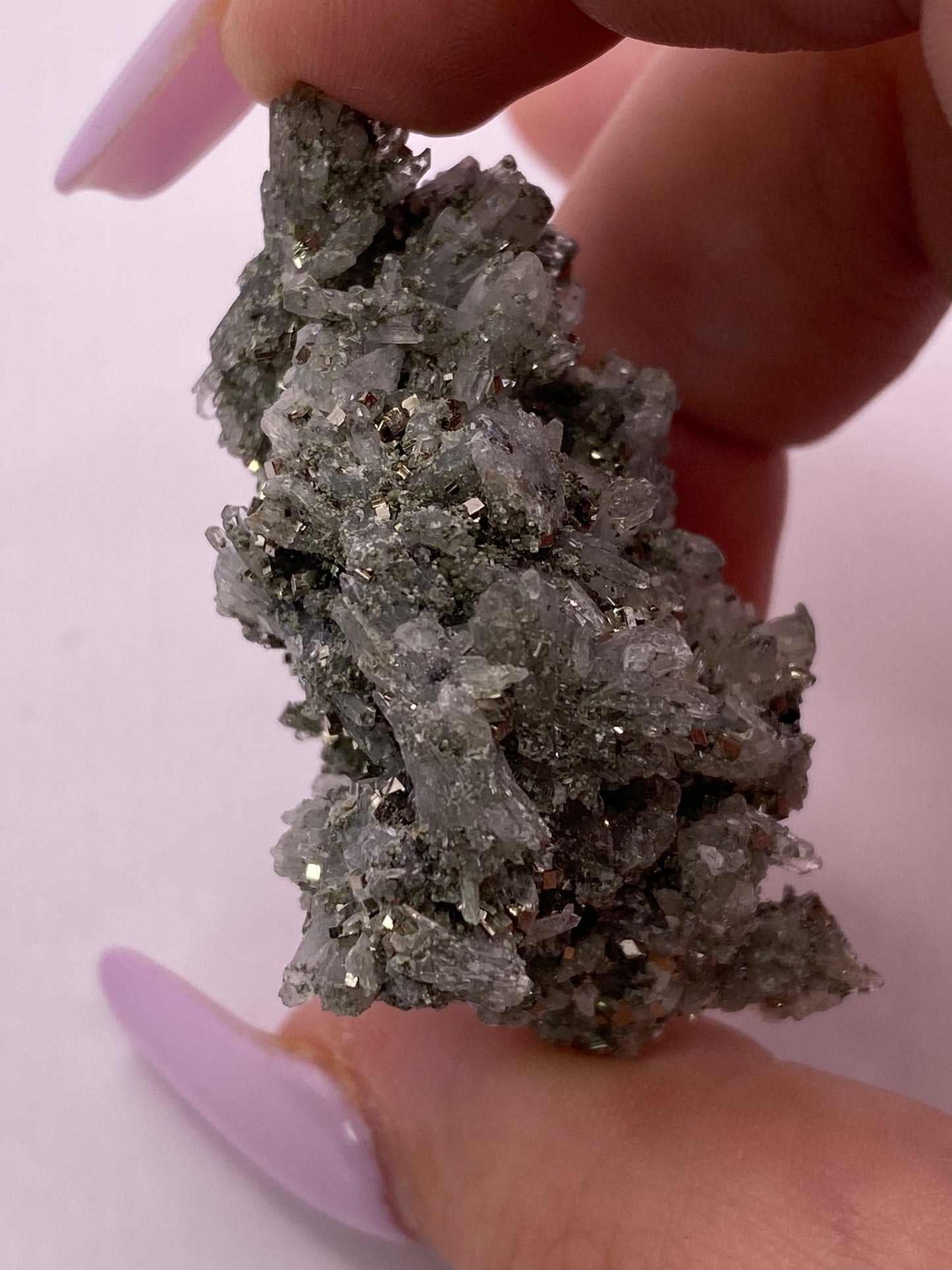 Quartz With Pyrite Cluster