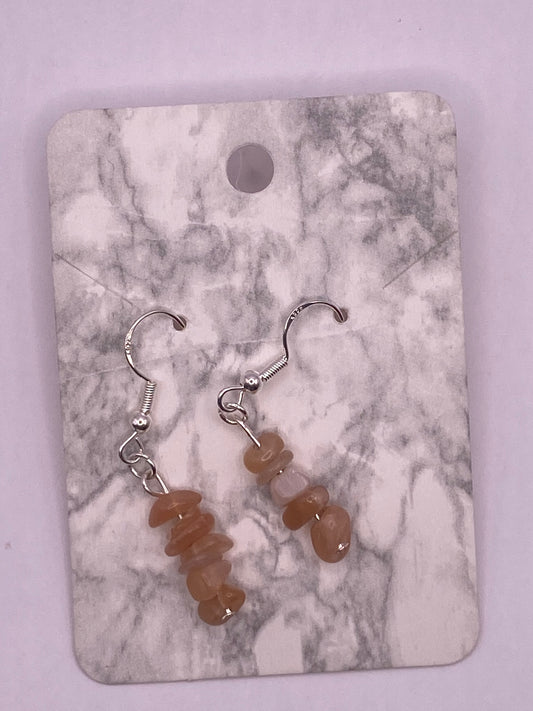 Peach Moonstone Earrings