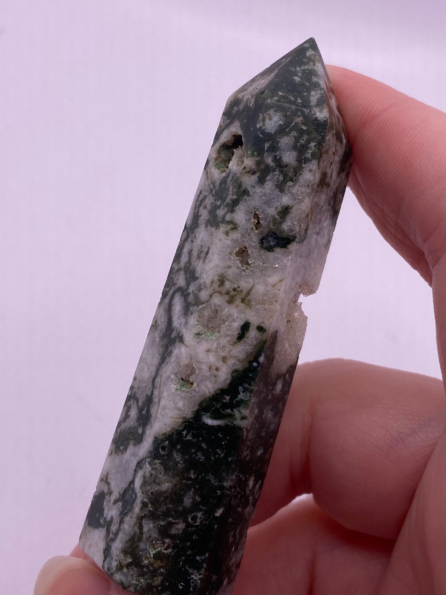 Druzey Tree Agate Crystal Tower