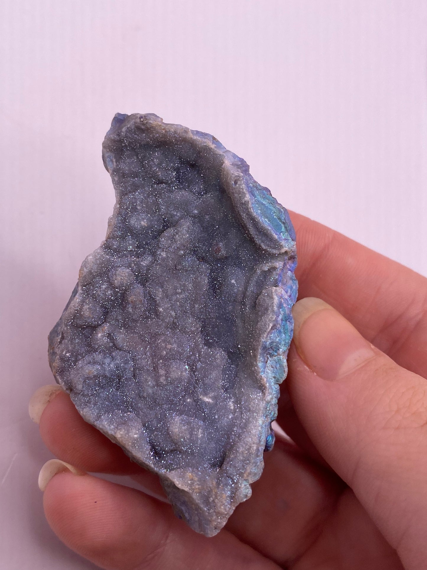 Aura chalcedony cluster