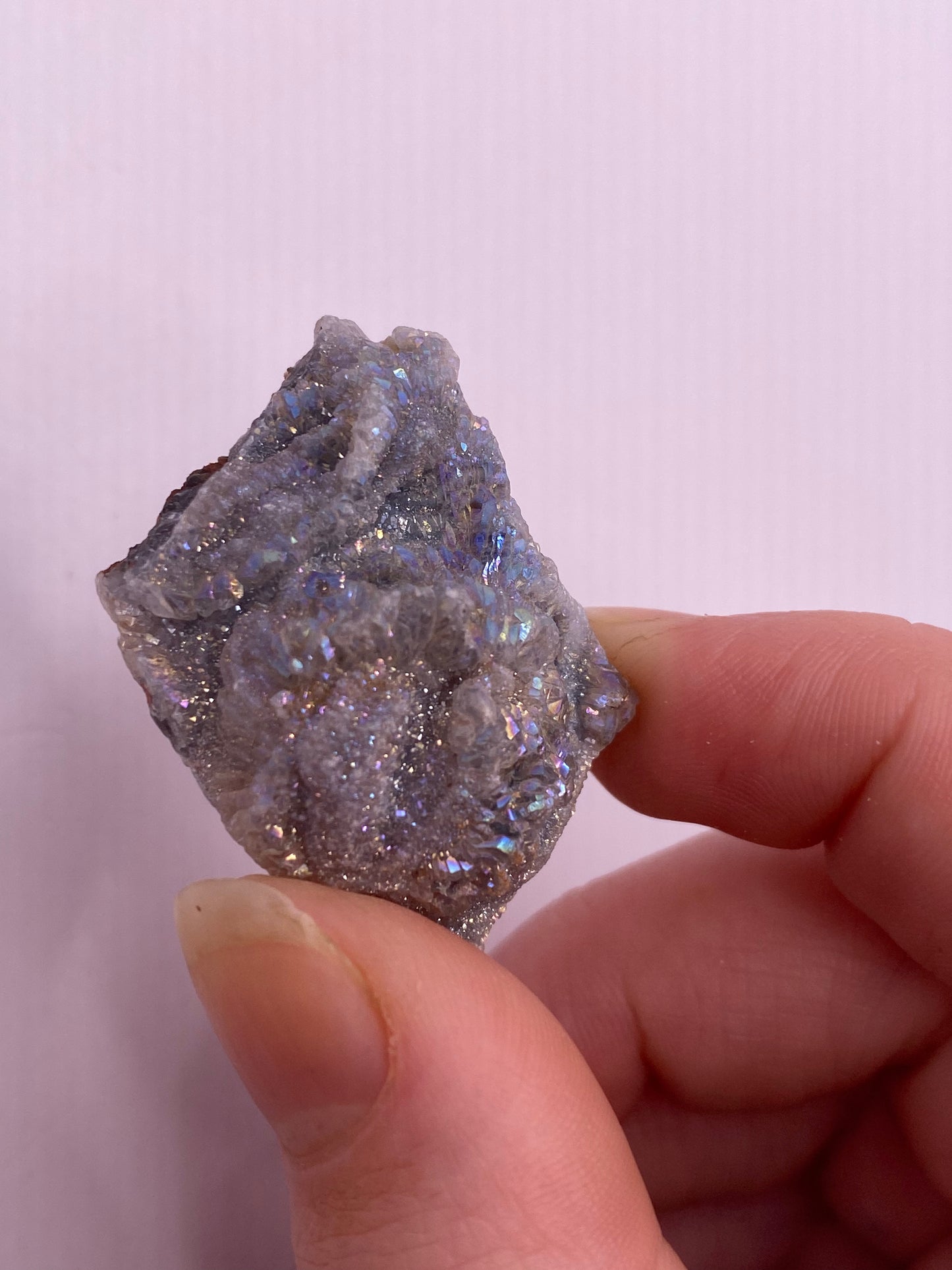 Aura chalcedony cluster