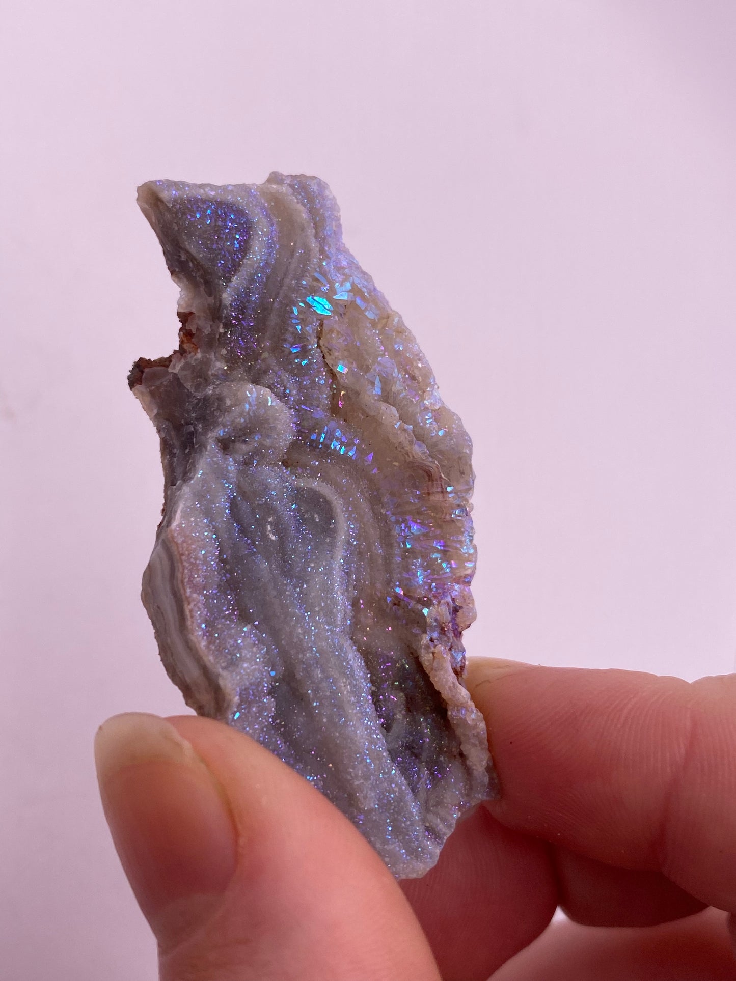 Aura chalcedony cluster