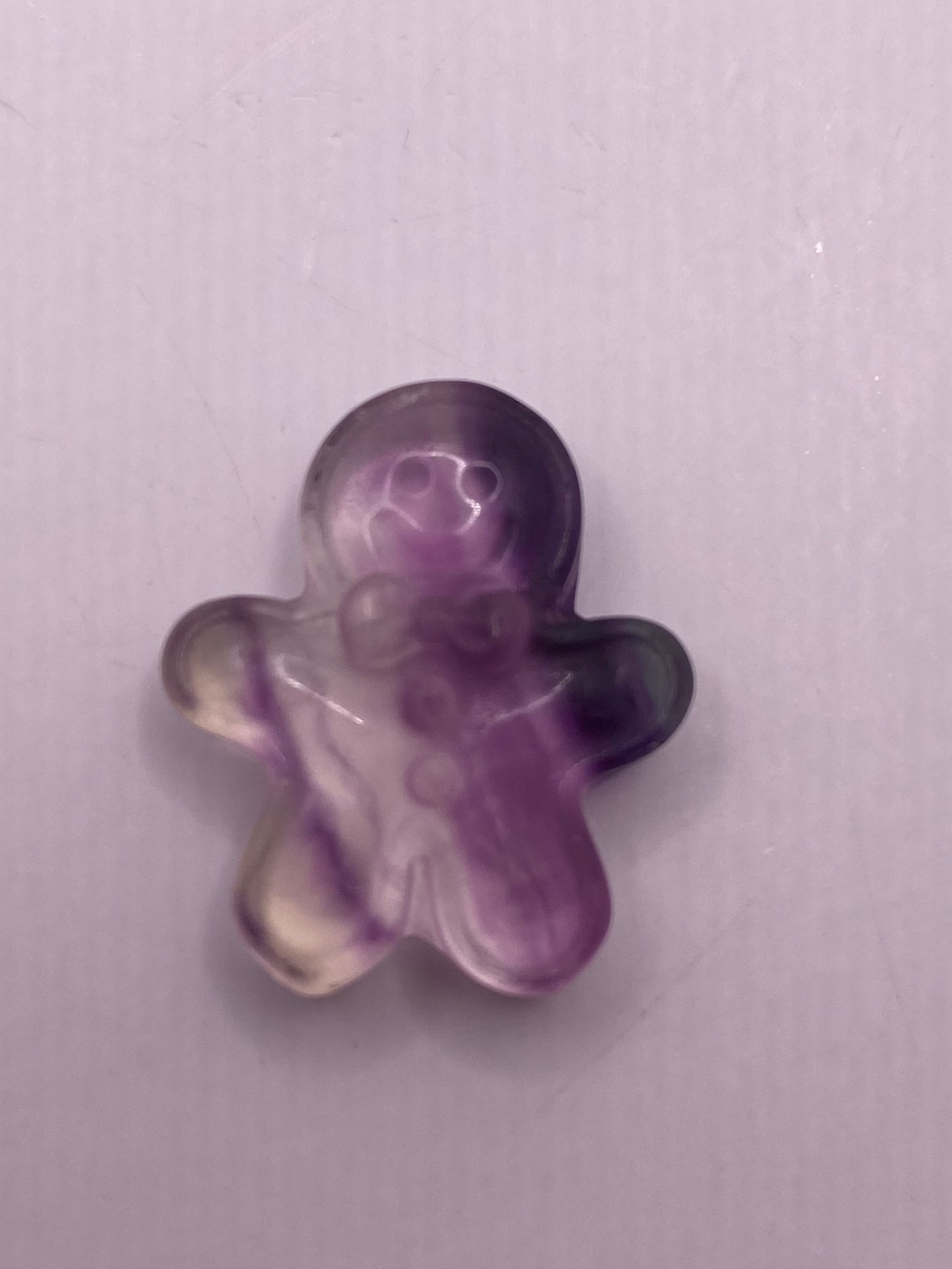 Fluorite Gingerbread man carving