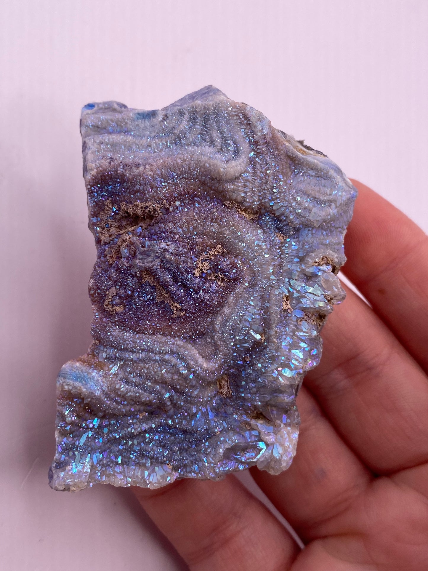 Aura Chalcedony Cluster