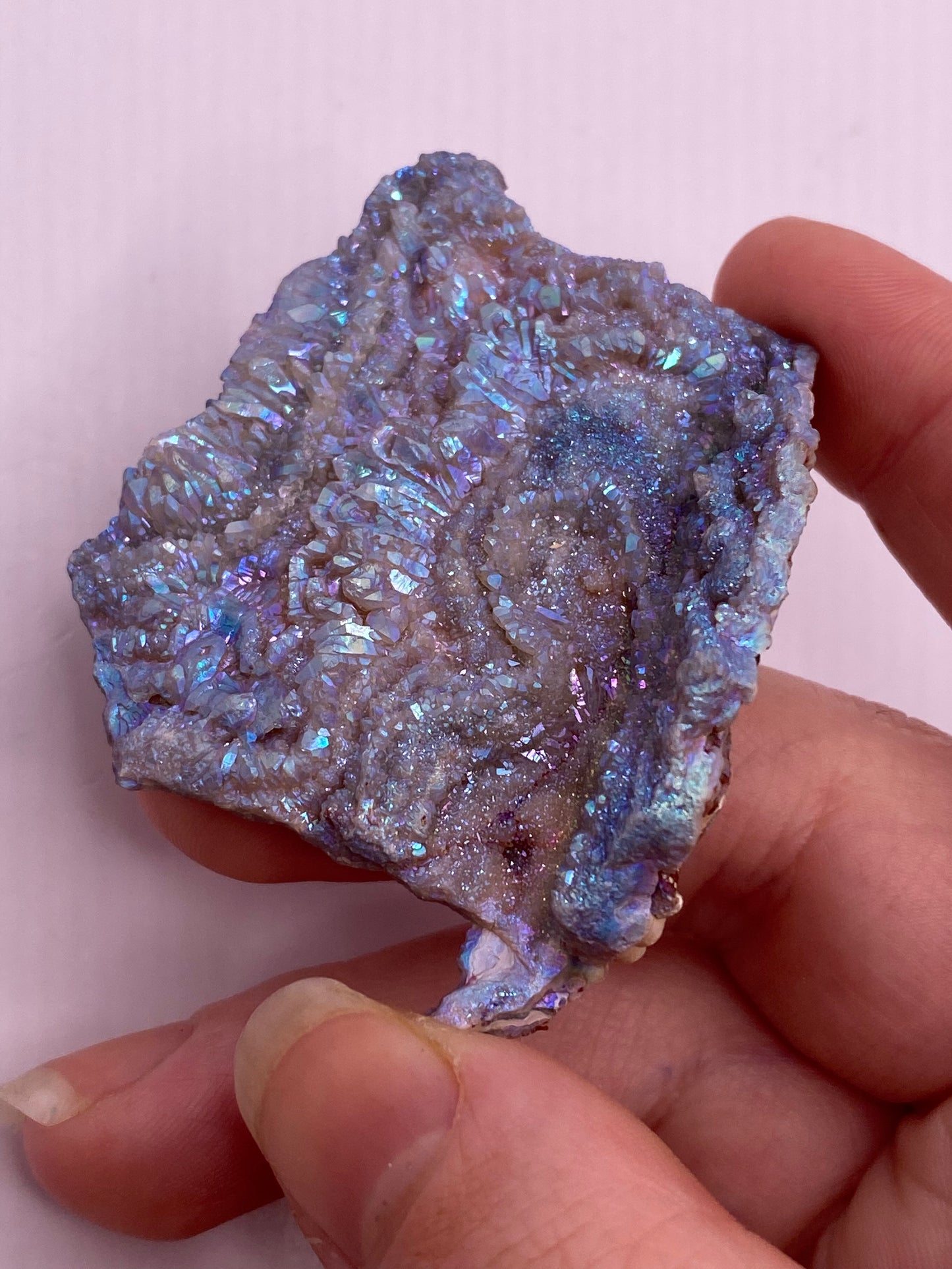 Aura Chalcedony Cluster