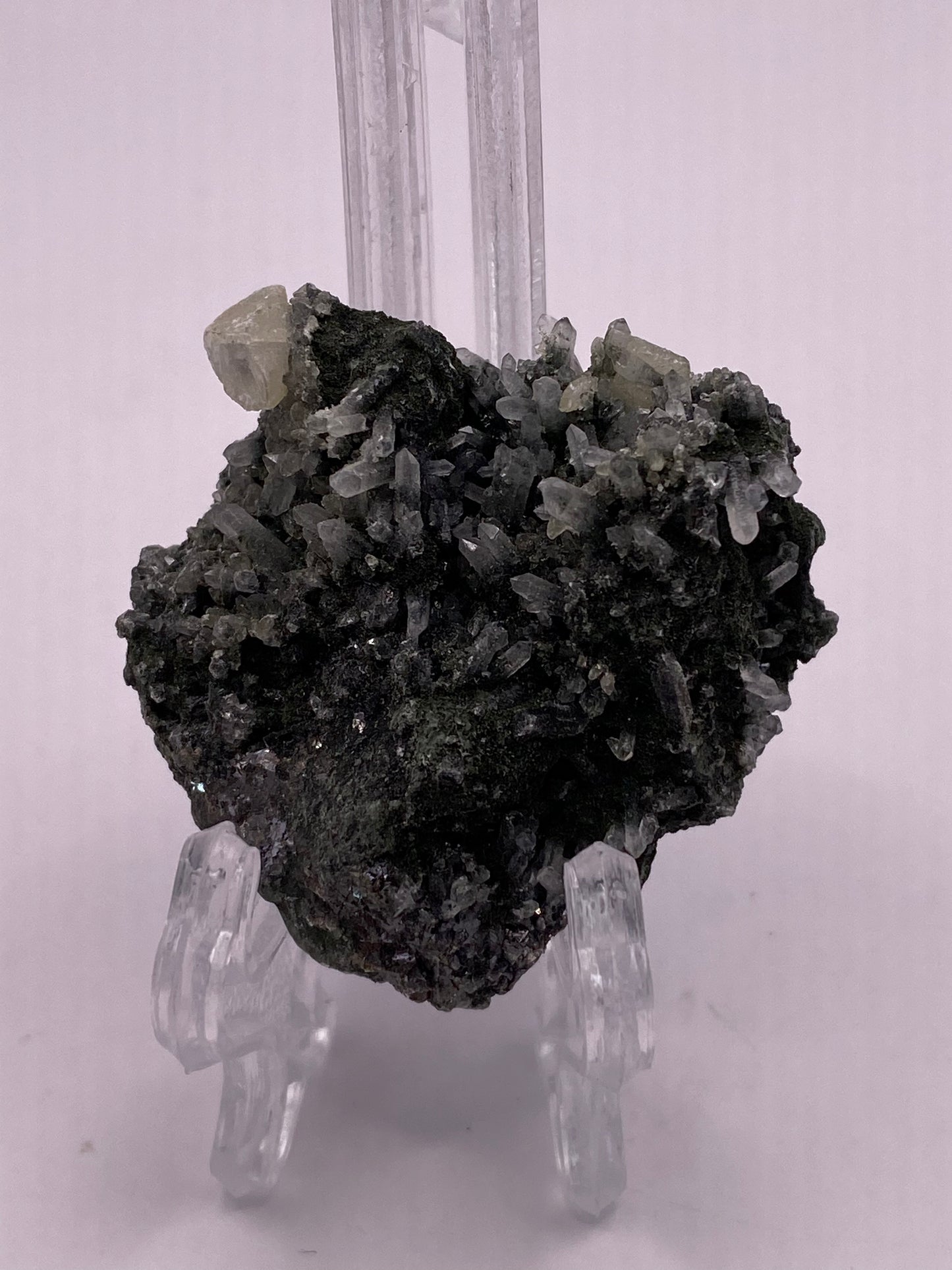 Quartz, Calcite, Epidote, Galena and Pyrite Cluster