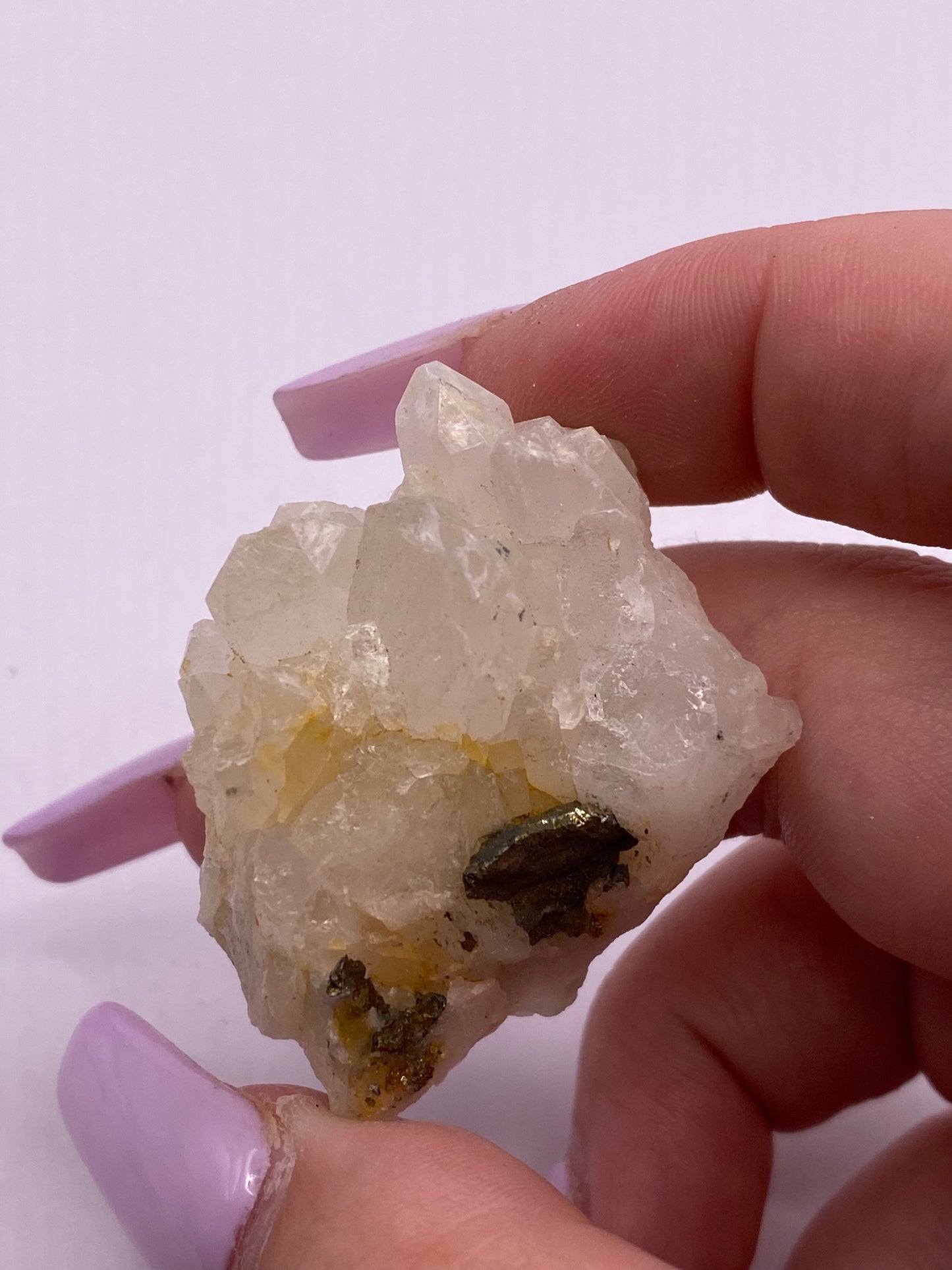 Ironised Quartz and Pyrite Cluster