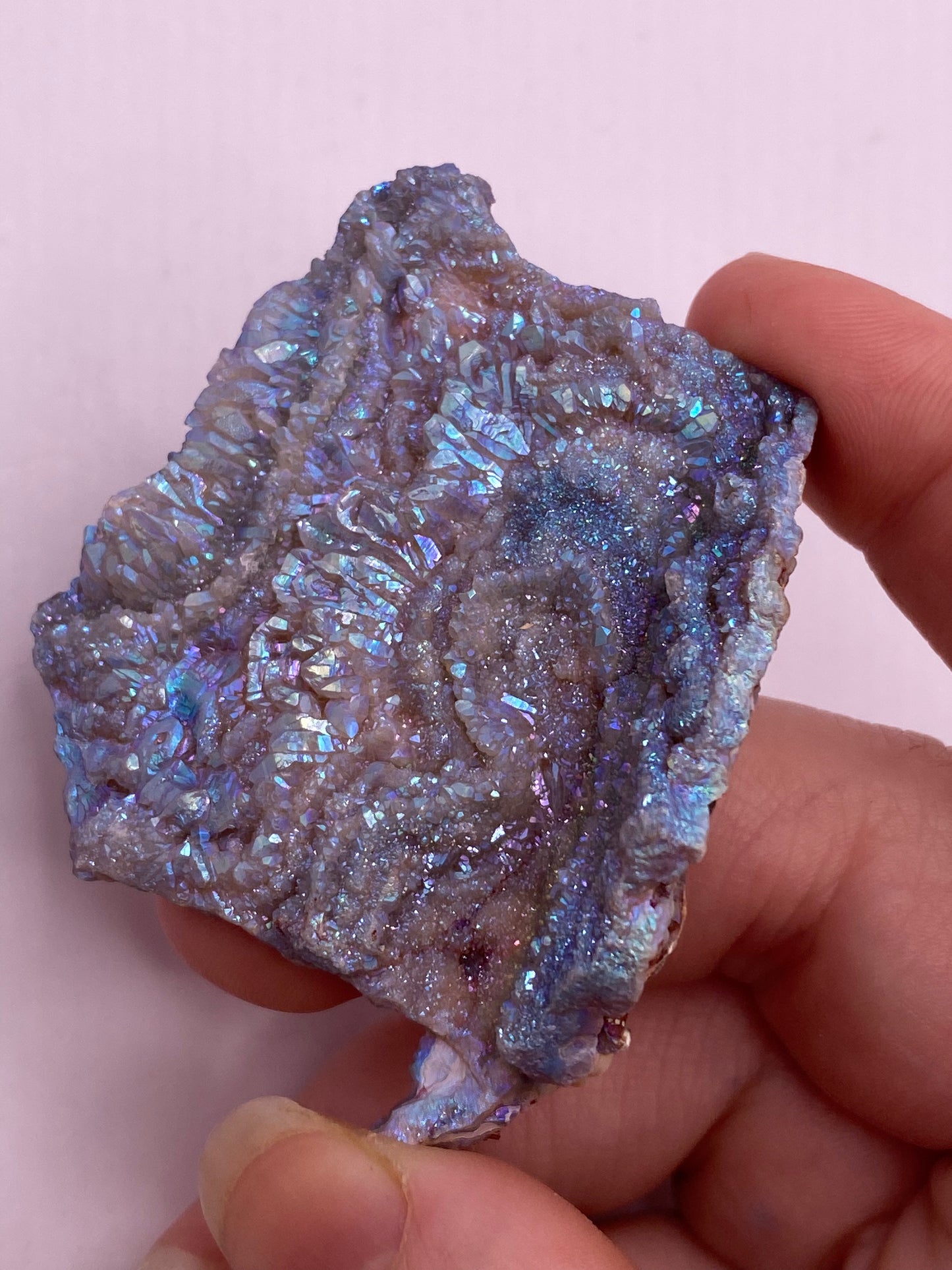 Aura Chalcedony Cluster