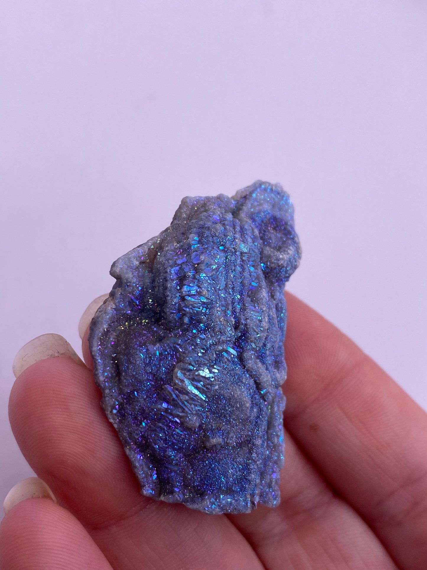 Aura chalcedony cluster